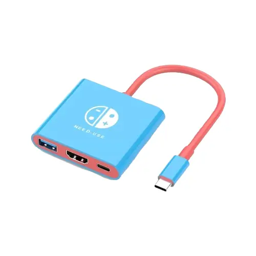 Adaptador 3 en 1 Tipo C a Hdmi-C-Usb Para Switch