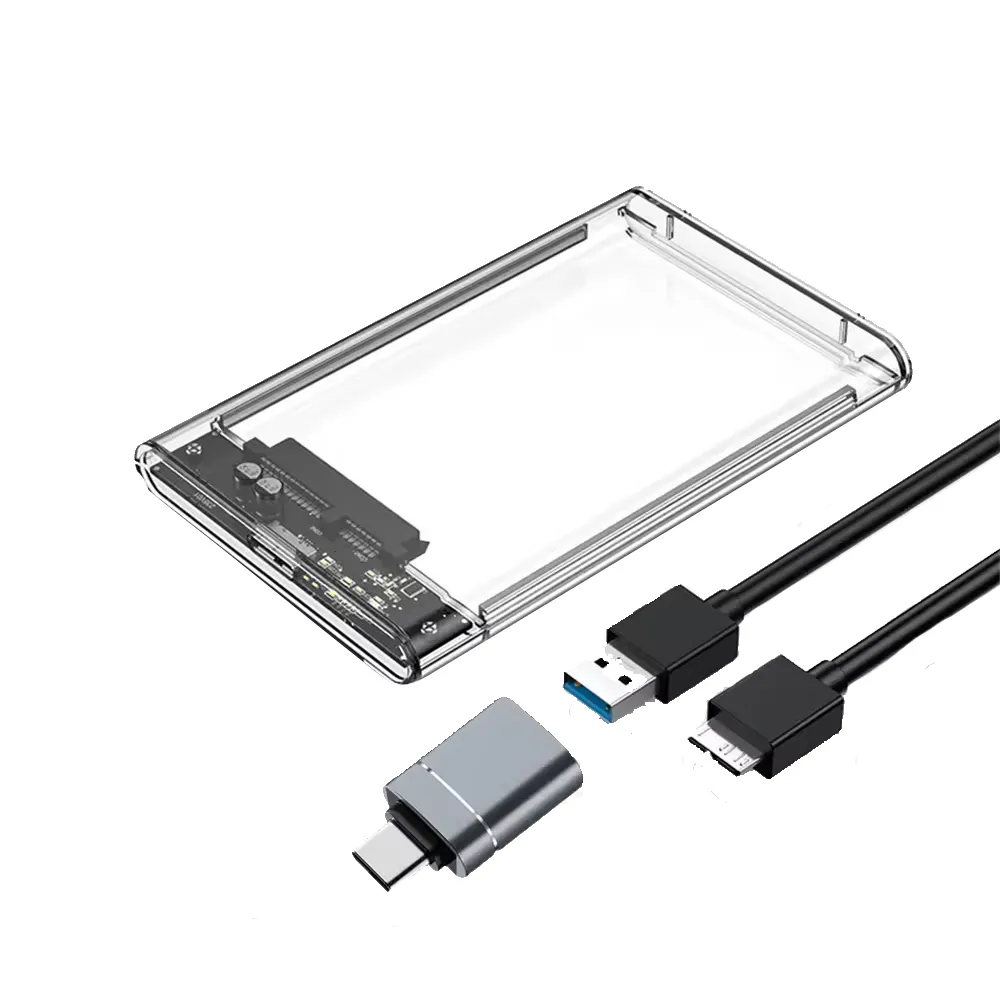 Carcasa de Disco Duro Externo Transparente Tipo C