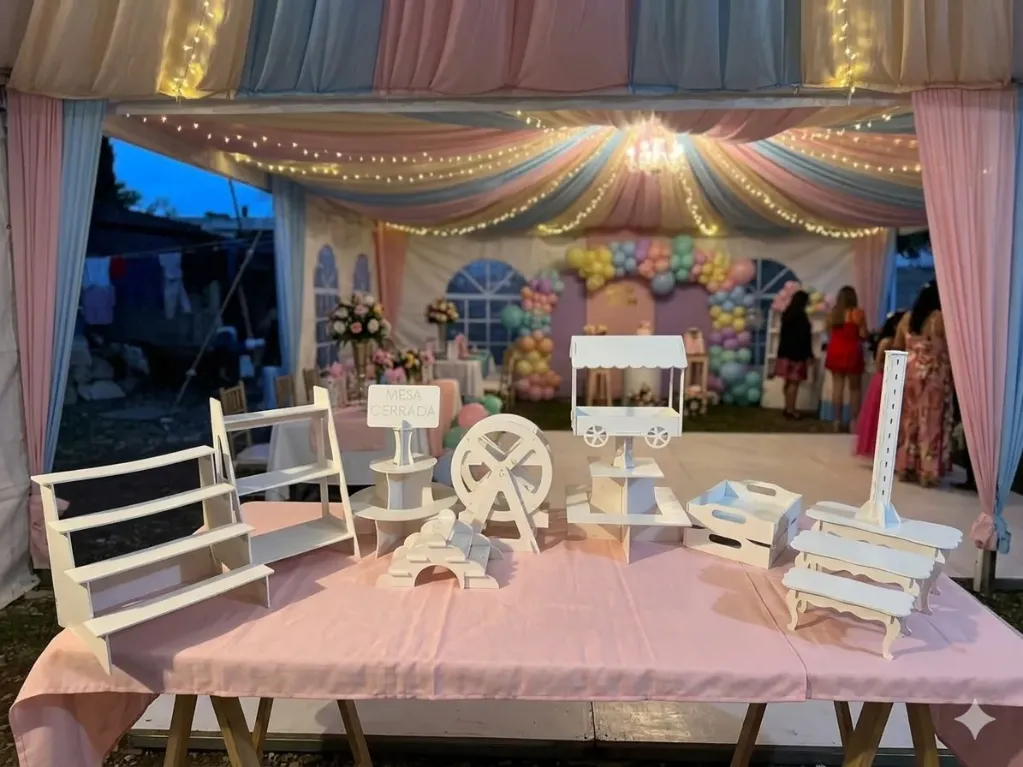 🍬🍭🍫Mobiliario Para Mesa de Dulces🍬🍭🍫